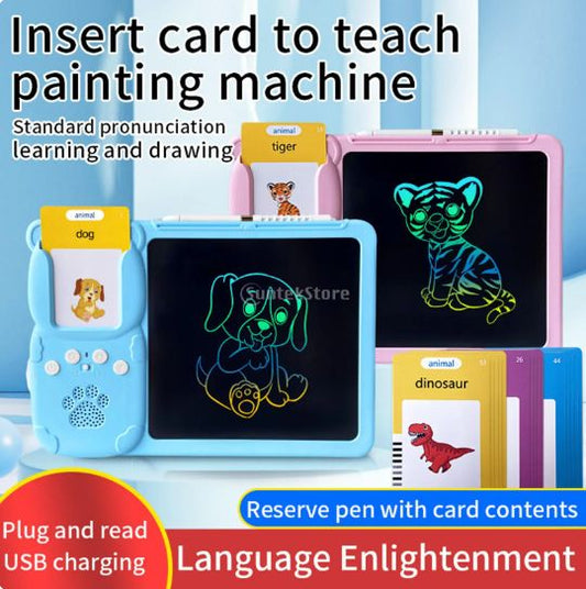 PlayWise Interactive Learning Companion: Educational Flash Cards & Writing Pad for Kids 3-6 - Speech Therapy & Montessori Inspired Toys